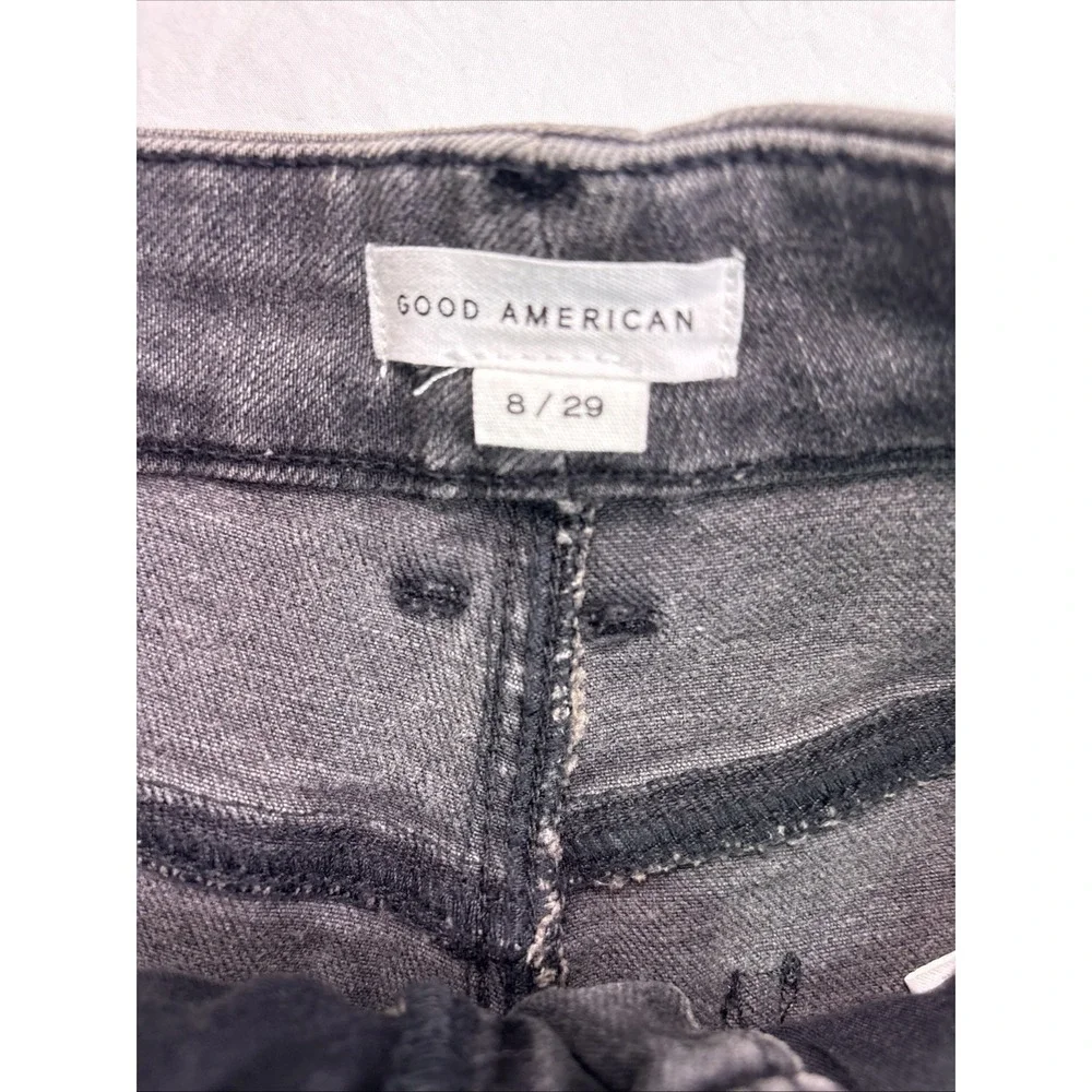 Good American Jeans Womens 8/29  90s Baggy  BUTTON FLY Relaxed Straight Denim